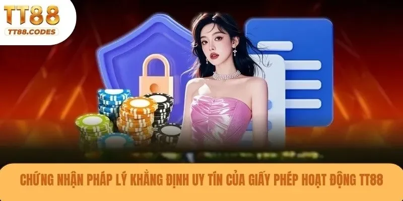 Chứng nhận pháp lý khẳng định uy tín của giấy phép hoạt động TT88